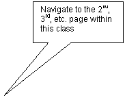 Rectangular Callout: Navigate to the 2nd, 3rd, etc. page within this class