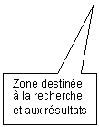 Rectangular Callout: Zone destine  la recherche et aux rsultats