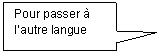 Rectangular Callout: Pour passer  lautre langue