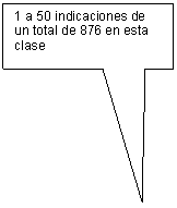 Rectangular Callout: 1 a 50 indicaciones de un total de 876 en esta clase

